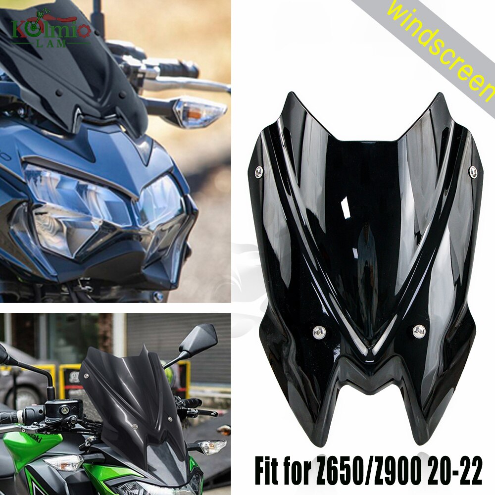 Fit Voor 2022 Kawasaki Z900 Z650 Black Motorcycle Voorruit Voorruit Z 900 Z 650 Motorfiets Accessoires