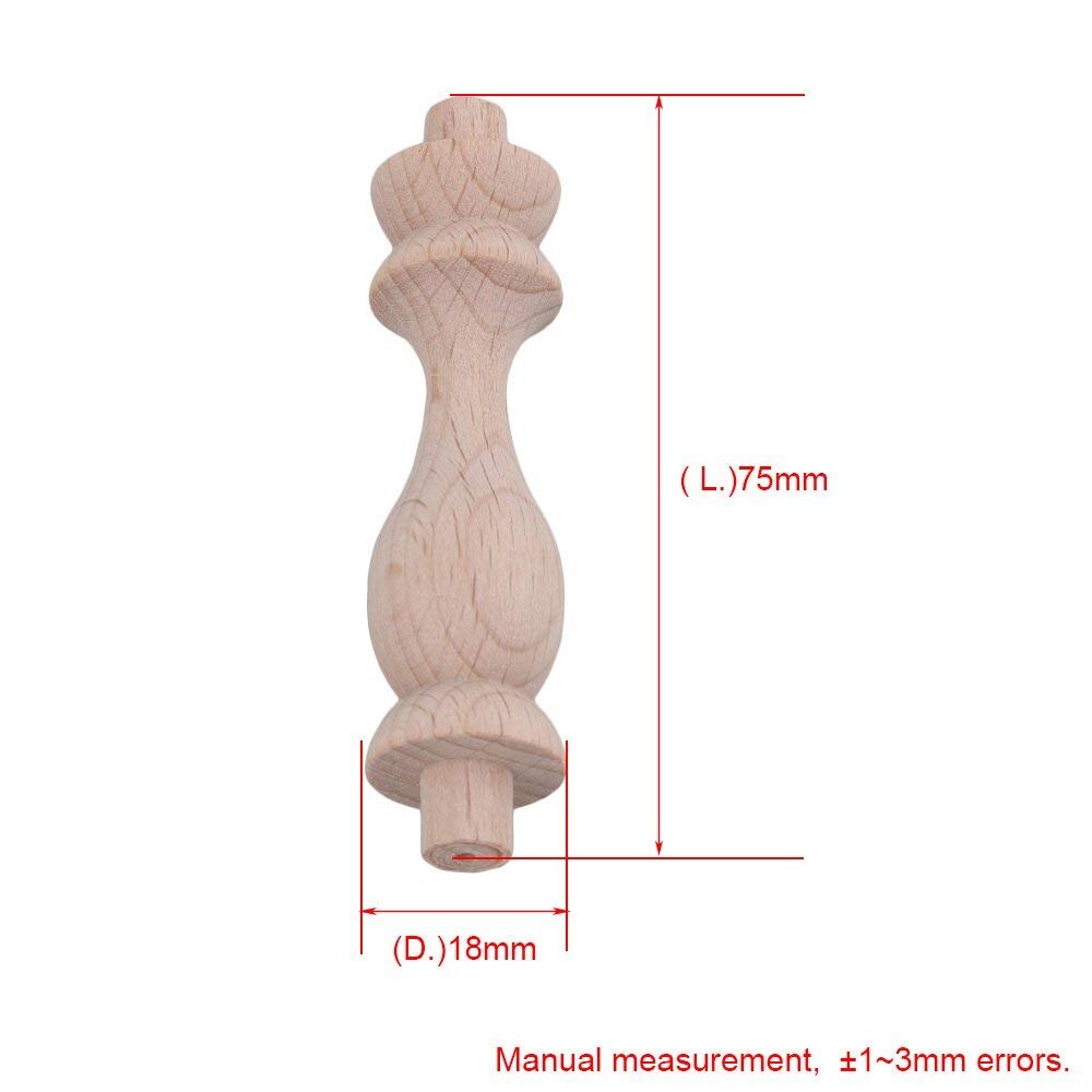 20 stücke 7,5x1,8 cm H-83 Buche Unlackiert unvollendet Holz Handwerk Spindeln Baluster für Heimat Restaurant Dekor Reparatur Dekoration