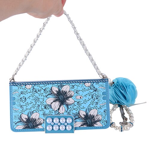 Abdeckung Telefonkasten Für Samsung Galaxy Note 8 N950F 6,32 "Flip Pu-leder Shell Luxus Rose Blume Holster Kette Tasche: Pattern B