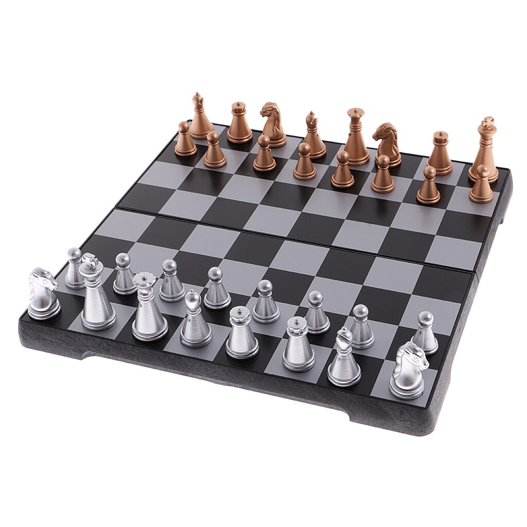 Portable Travel Magnetic Chess Plastic Board Tournament Chess Set Durable International Chess Game