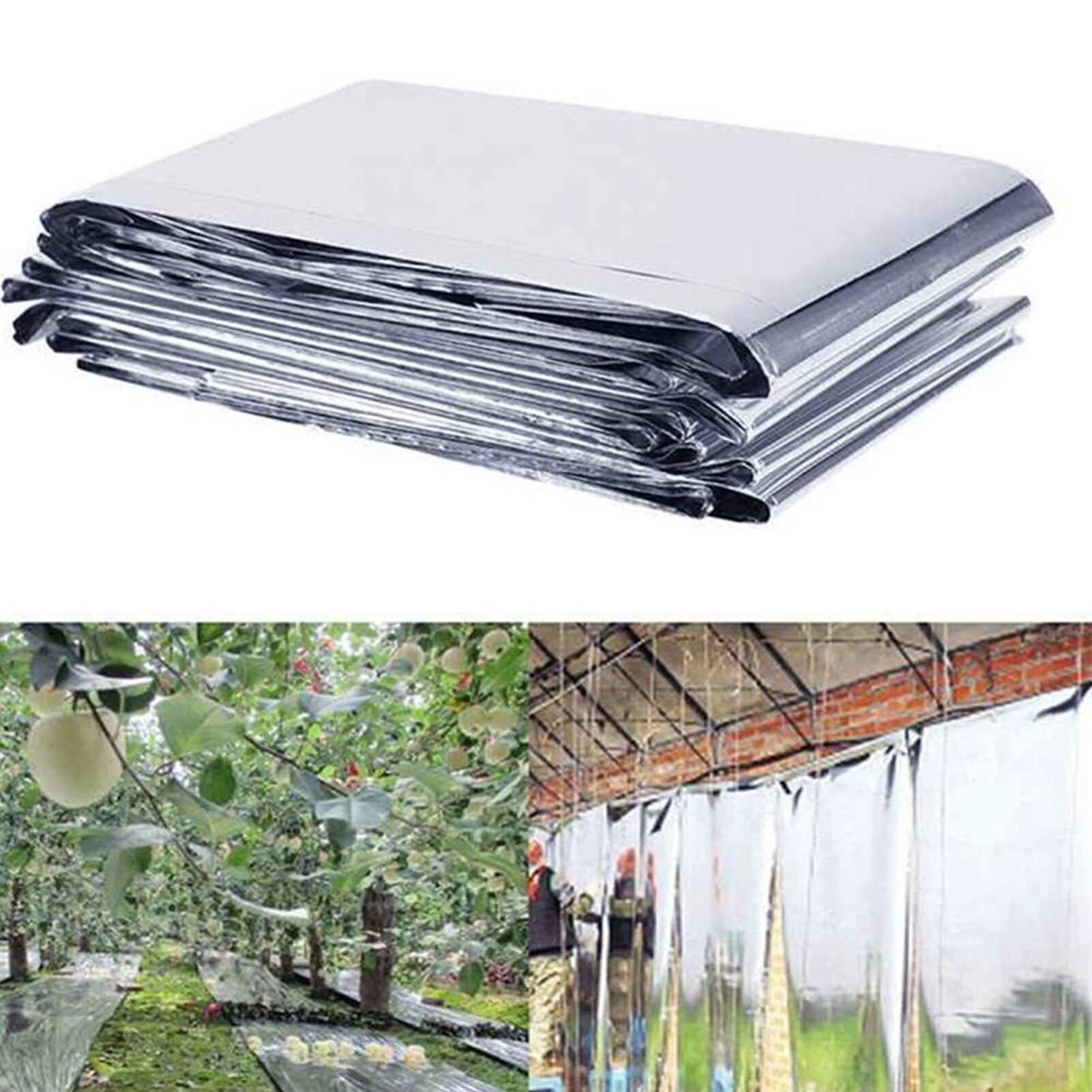 Plant Reflective Film Hydroponic Highly Reflective Mylar Film Greenhouse Covering Foil Sheets Reflective Coating Plant Cover