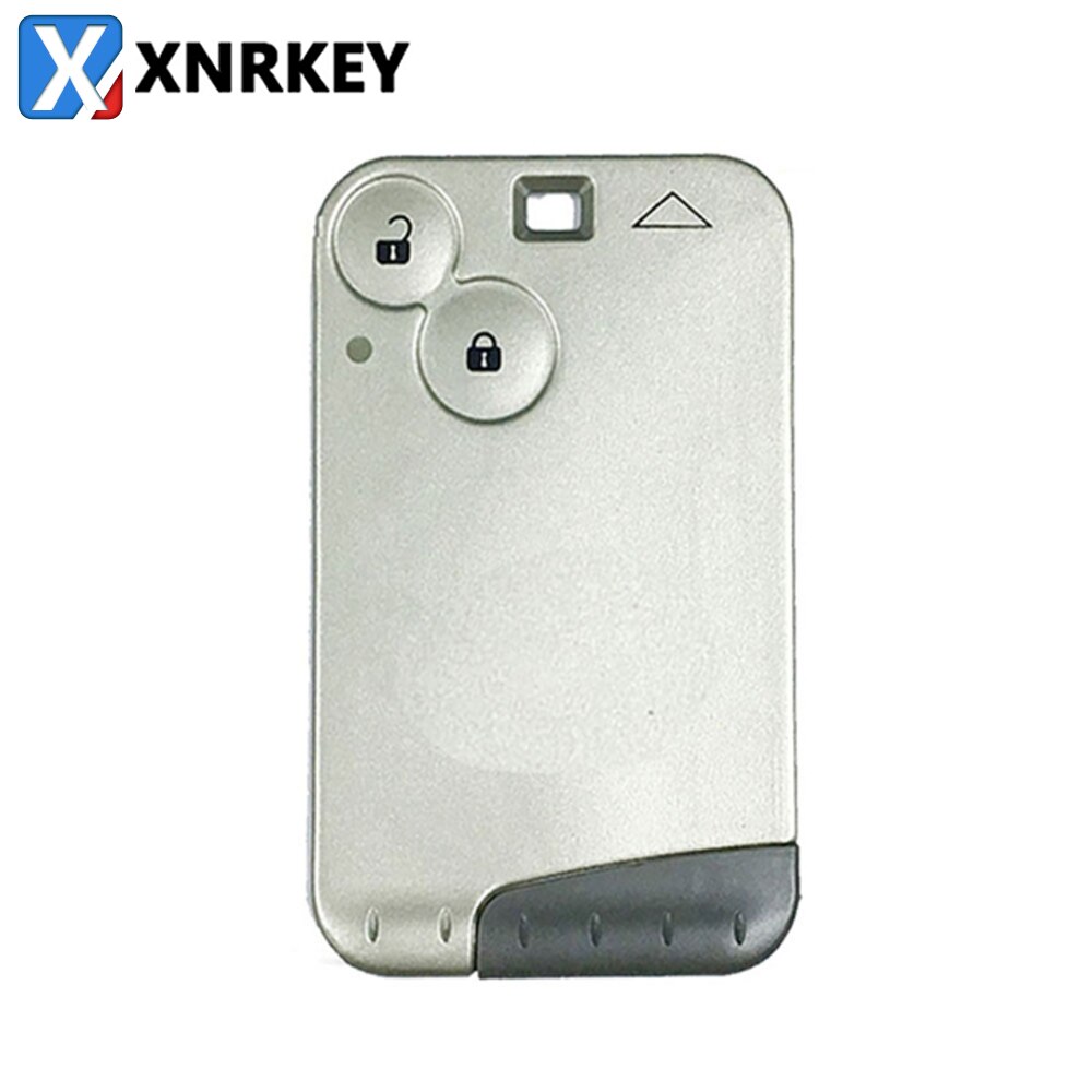 Xnrkey 2 Knop Afstandsbediening Card Shell Voor Renault Laguna Card Key Shell Met Grey Blade Zonder Woorden Zonder Logo