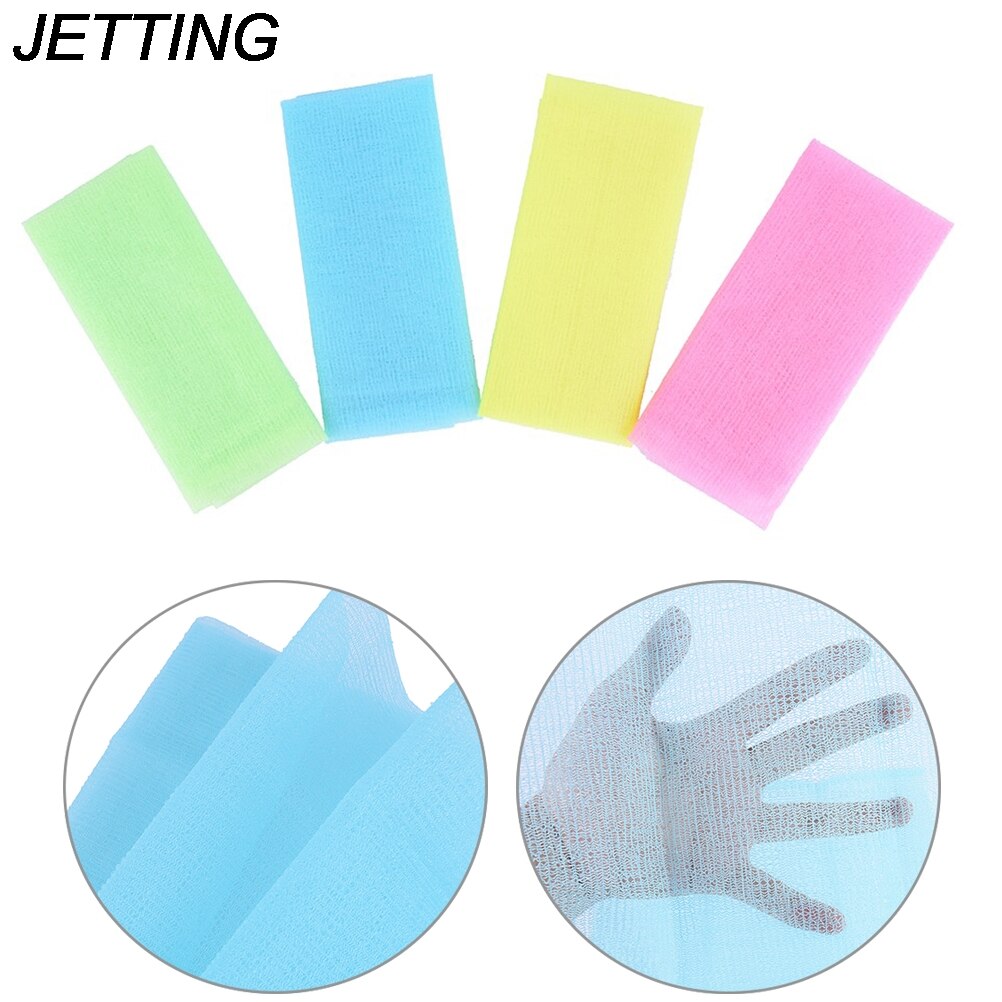 1pcs Nylon Japanese Exfoliating Beauty Skin Bath Shower Wash Cloth Towel Back Scrub Body Cleaning Washing Sponges & Scrubbers
