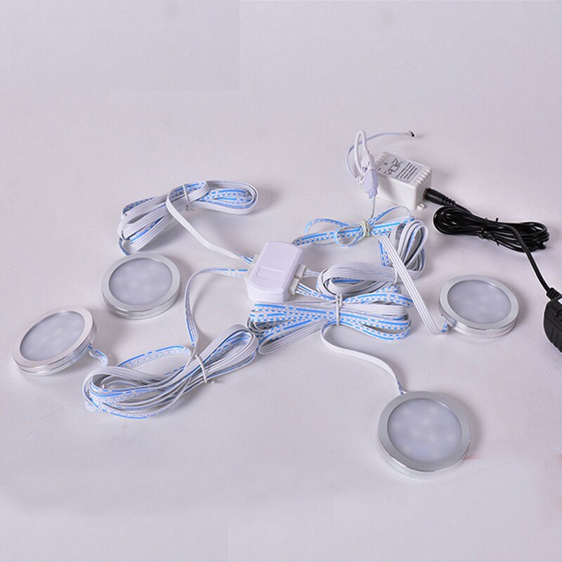 (Pack of 4 units) RGB Color Changing,LED Closet Lights ,LED Puck Lights,Under Cabinet Lighting with RF Remote Control