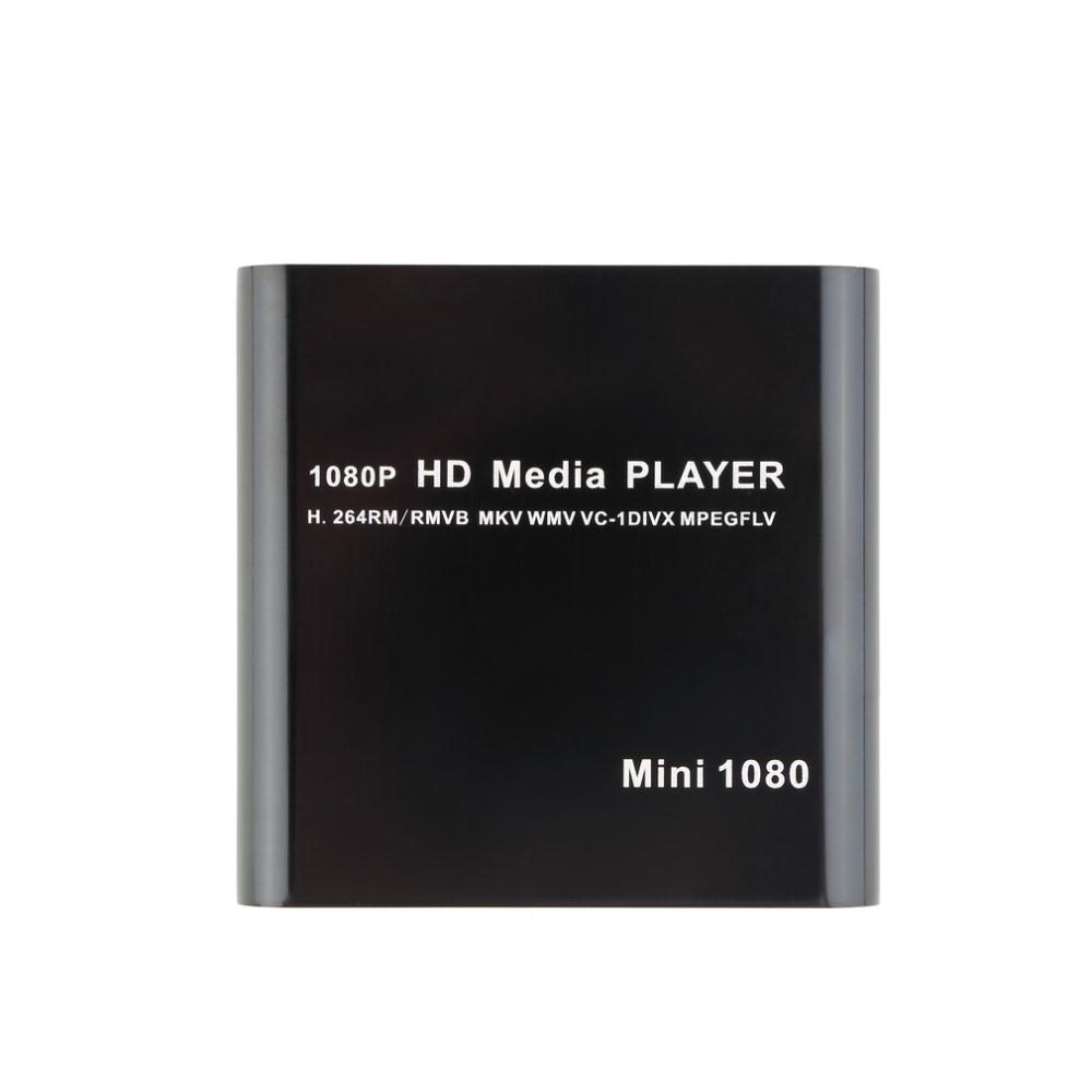 1set 1080P Mini reproductor multimedia MKV/H.264/RMVB Full HD con lector de tarjetas de HOST