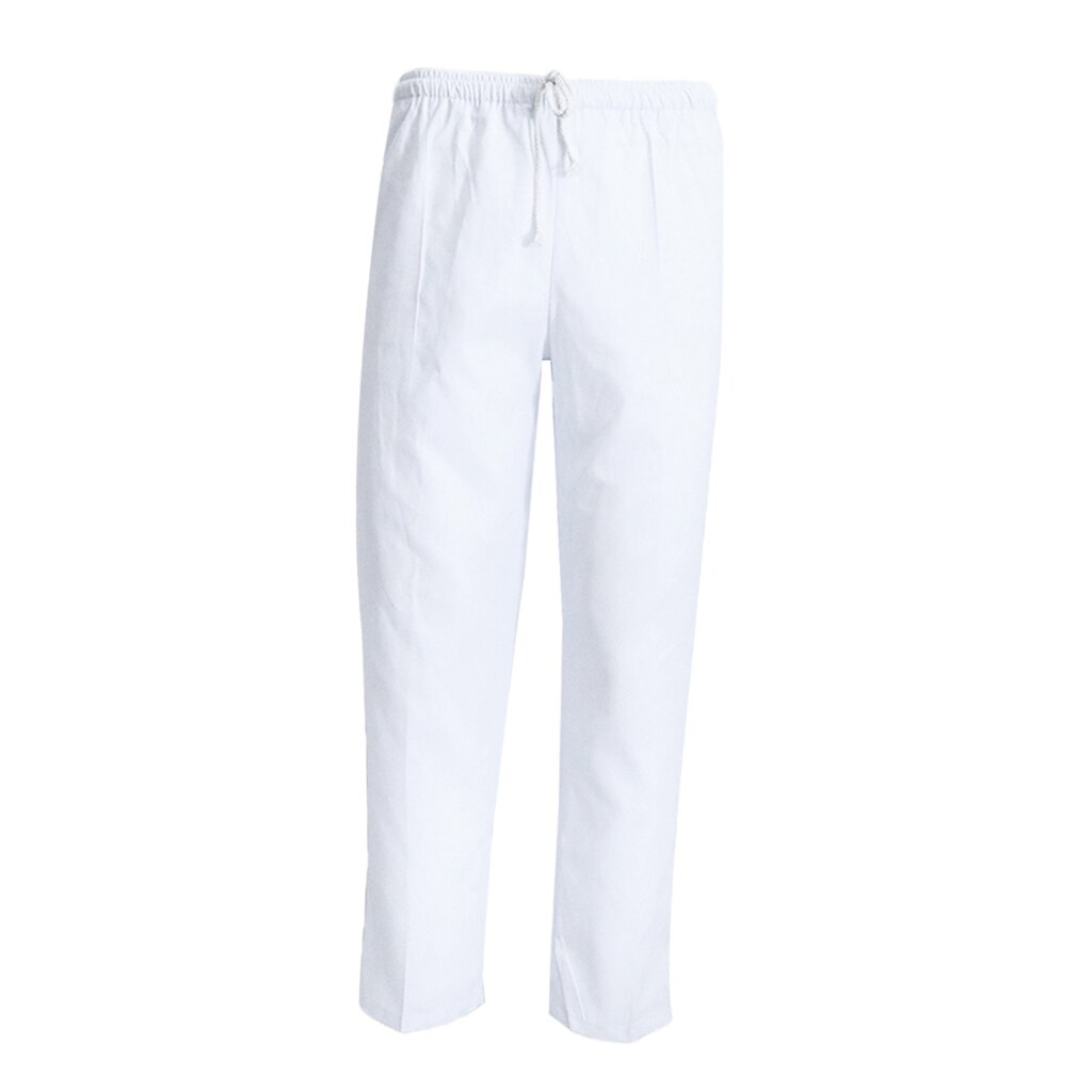 Unisex Work Wear Food Service Pants Chef Uniform Pants Trousers White