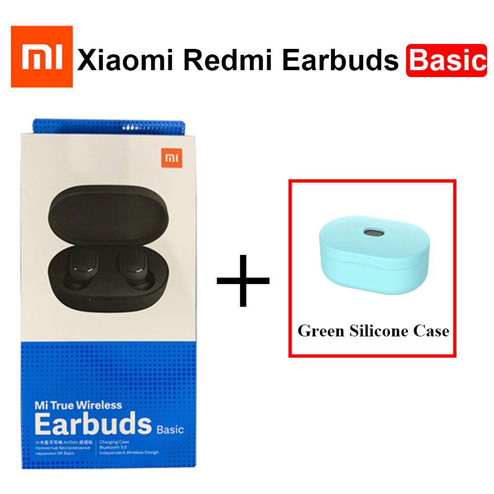 Xiaomi Redmi Airdots-auriculares TWS, originales, versión Global, estéreo básico, Bluetooth, TWSEJ04LS: Add Green Case