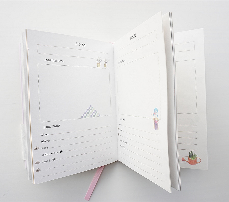 "100 Bucket List" Planner Agenda Scheduler Luxury Notebook Stationery Package Box with Pen Stickers To Do List