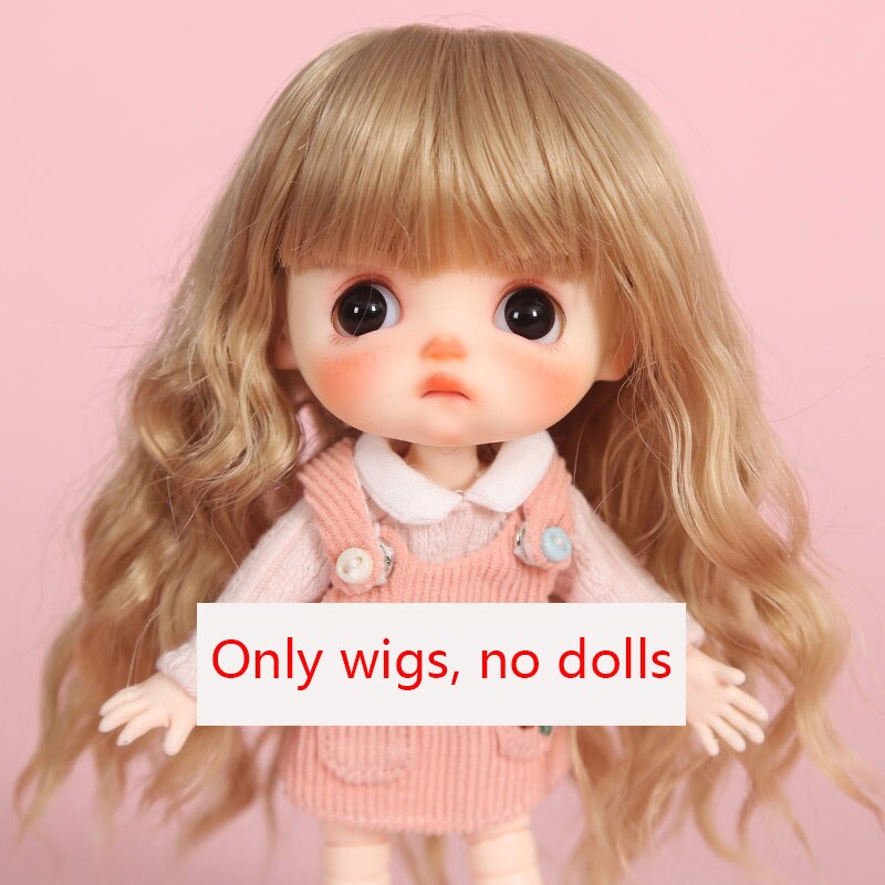BJD doll wig 1/8 MSD YOSD DD wig pink Golden white Bangs Ponytail Long Curly Hair BOBO Short Hair Straight hair Wigs for doll