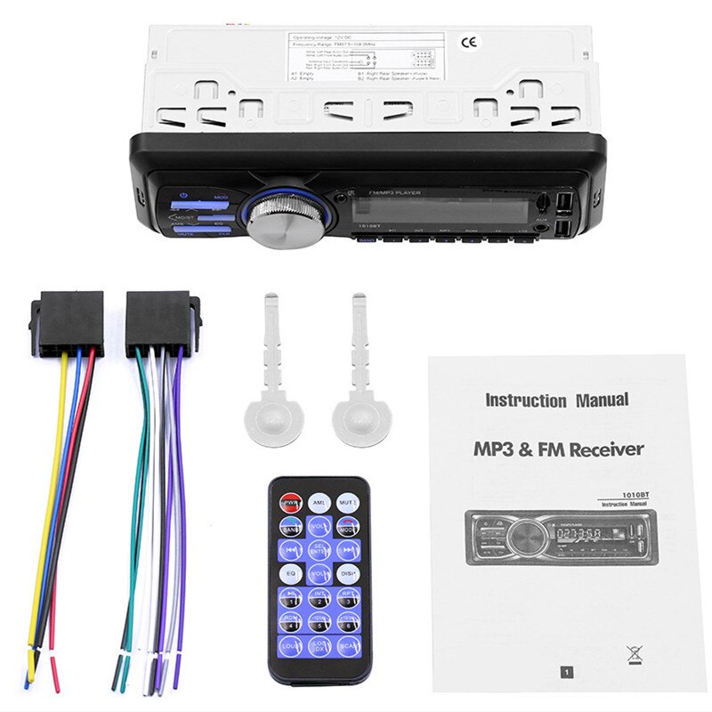 FM AUX Mp3 Car Radio Stereo Receiver 1 Din Auto Controlled Cars Bluetooth Audio Modulator Central Multimedia Android Dvd Player