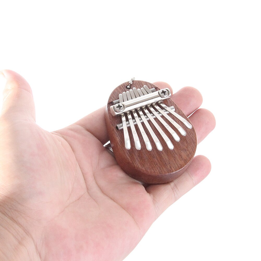 Mini Kalimba 8 Keys Thumb Piano Great Sound Finger Keyboard Musical Instrument Cute Accessory Pendant for Kids Girlfriend
