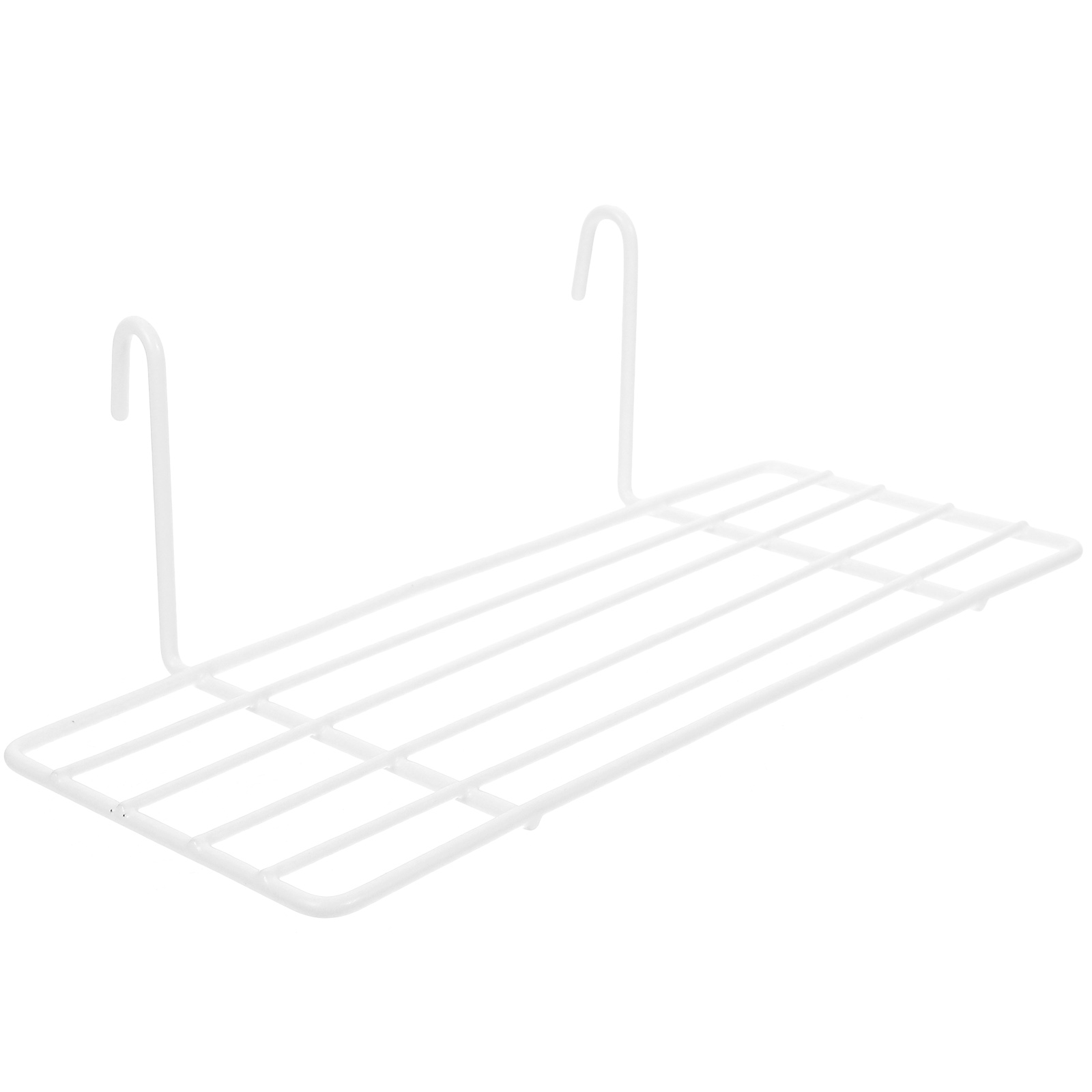 Panneau de grille pour panier de rangement en fil métallique, étagère droite T1, espace de rangement supplémentaire, de document blanc, 25x10cm: WHITE