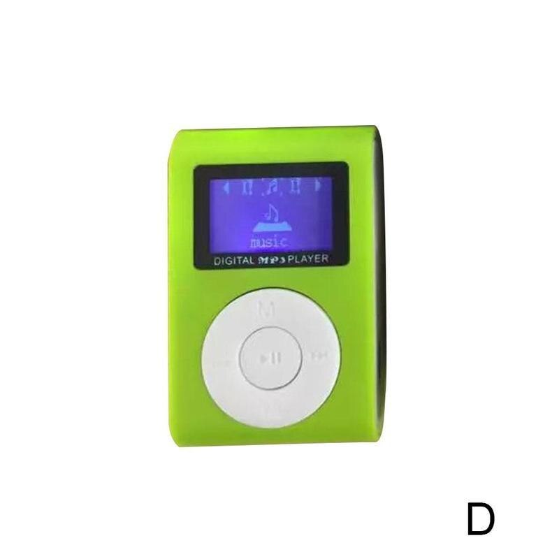 Small Portable Mp3 Player Mini Lcd Screen Mp3 Player Music Player Can Be Clipped On Clothes At Will MP3: Green