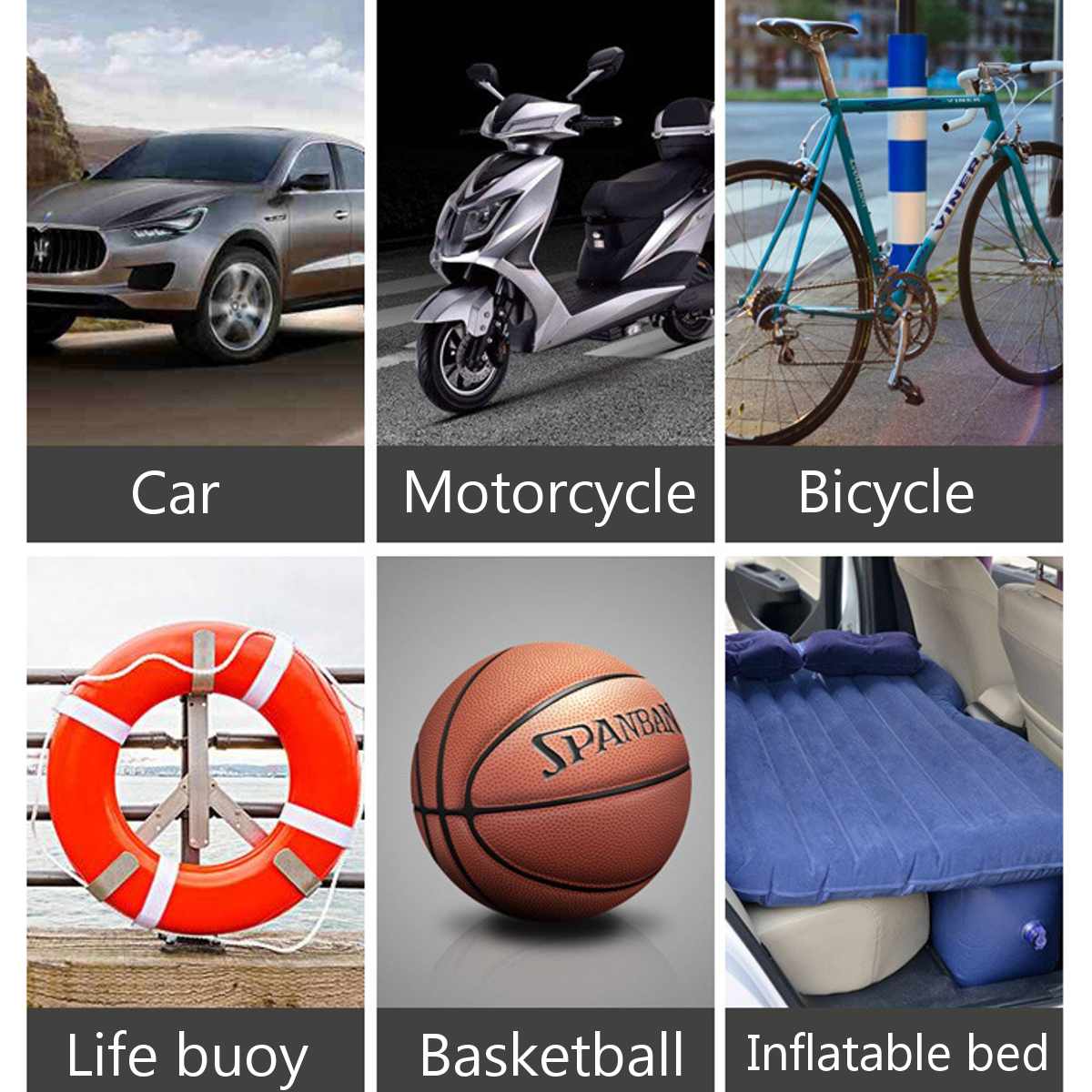 Lamicall Snoerloze Banden Opblazer Luchtcompressor - [Metalen Cilinder] 150PSI Elektrische Luchtpomp met Digitaal Display, voor Auto Motorfiets Fiets Ballen, met Silicone Hoes met Lange Slang