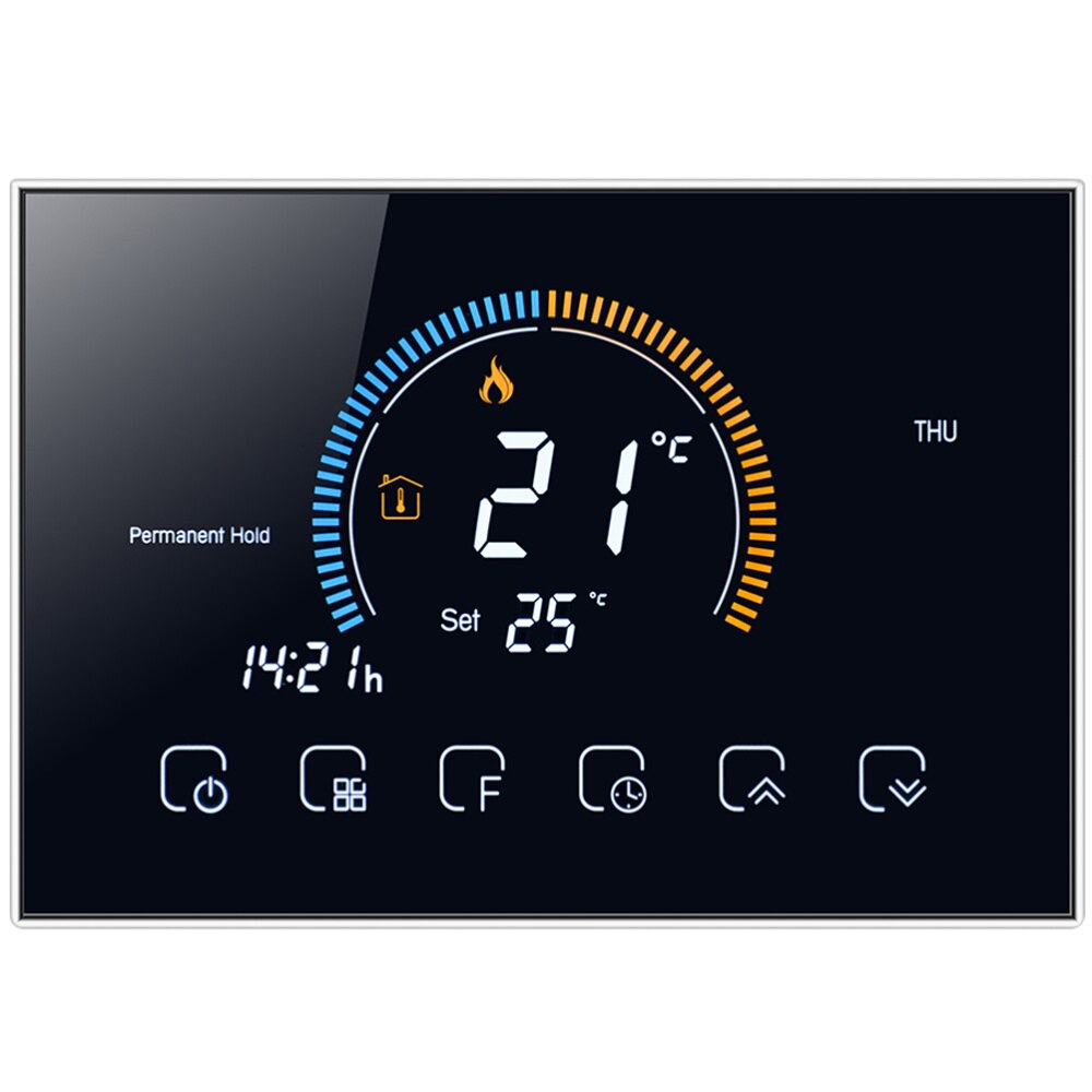1 Set Smart Thermostaat Standaard Thermostaat Touchscreen Verwarming Kamerthermostaat