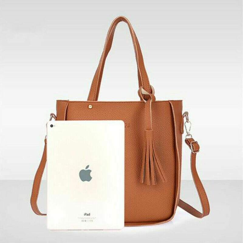 4 Stks/set Vrouwen Lady Lederen Handtassen Messenger Schoudertassen Purse Tote Satchel