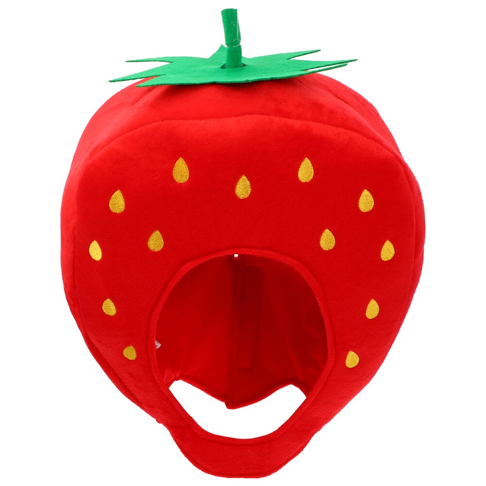 Sombrero de fresa con capucha de frutas, accesorio para disfraz para foto, Cosplay, , 1 ud.