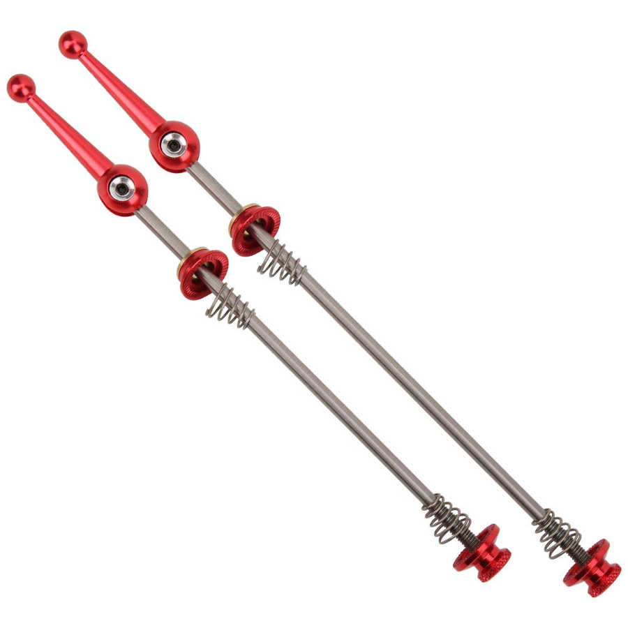 Bicycle Skewers Quick Release Skewer Lever Mountain Bike Titanium Shaft Titanium Alloy Folding Wheel Set Quick Release: Red