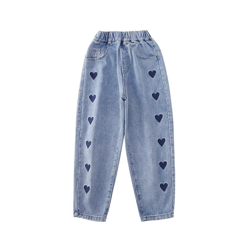 Mädchen Jeans Hosen Frühling Snd Herbst Neue Kinder Jeans Wilden Casual Lose Denim Hosen Kinder Kleidung Mädchen 4 - 12 jahre