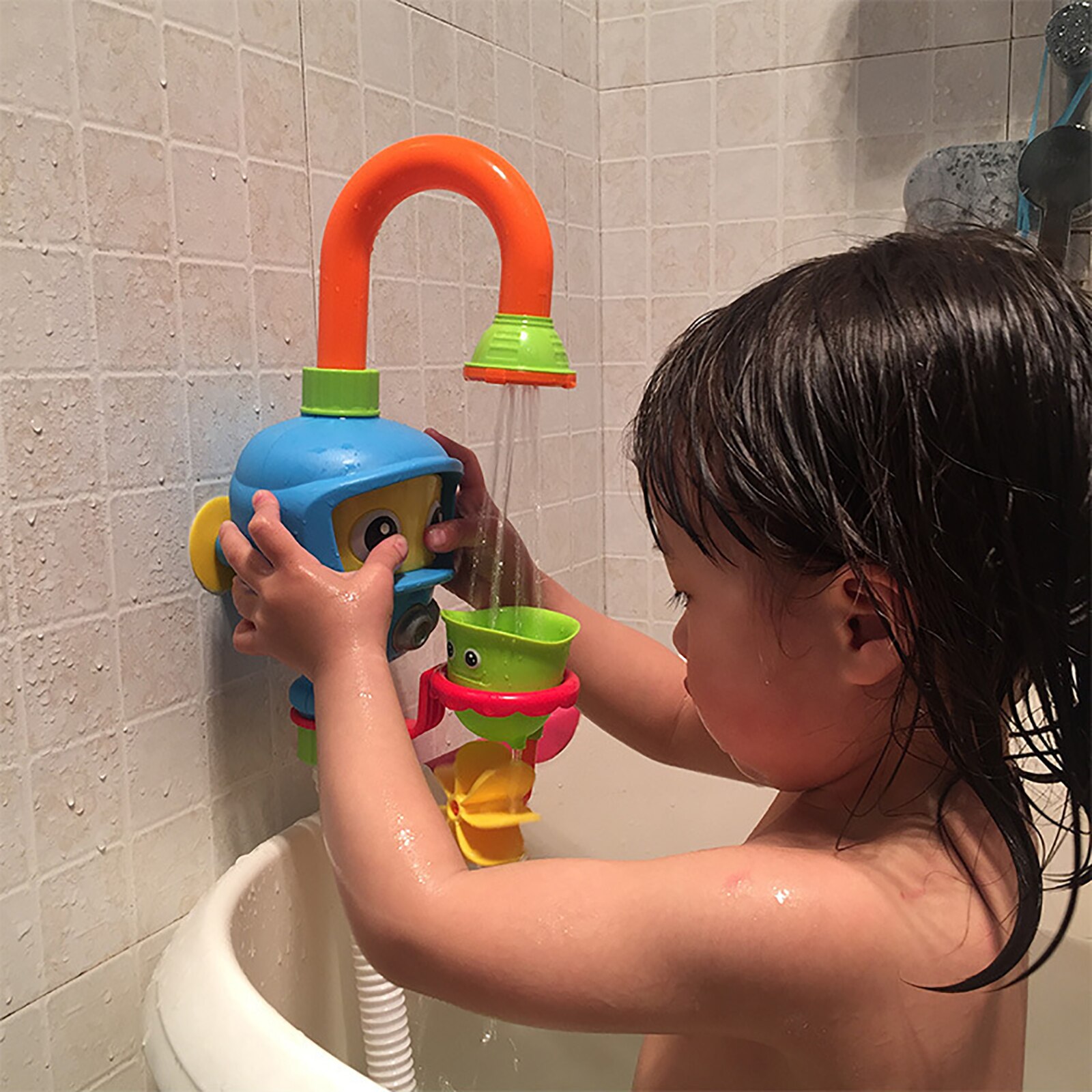Juguete de baño con ventosa para bebés, accesorio de ducha educativo, rociador, diversión