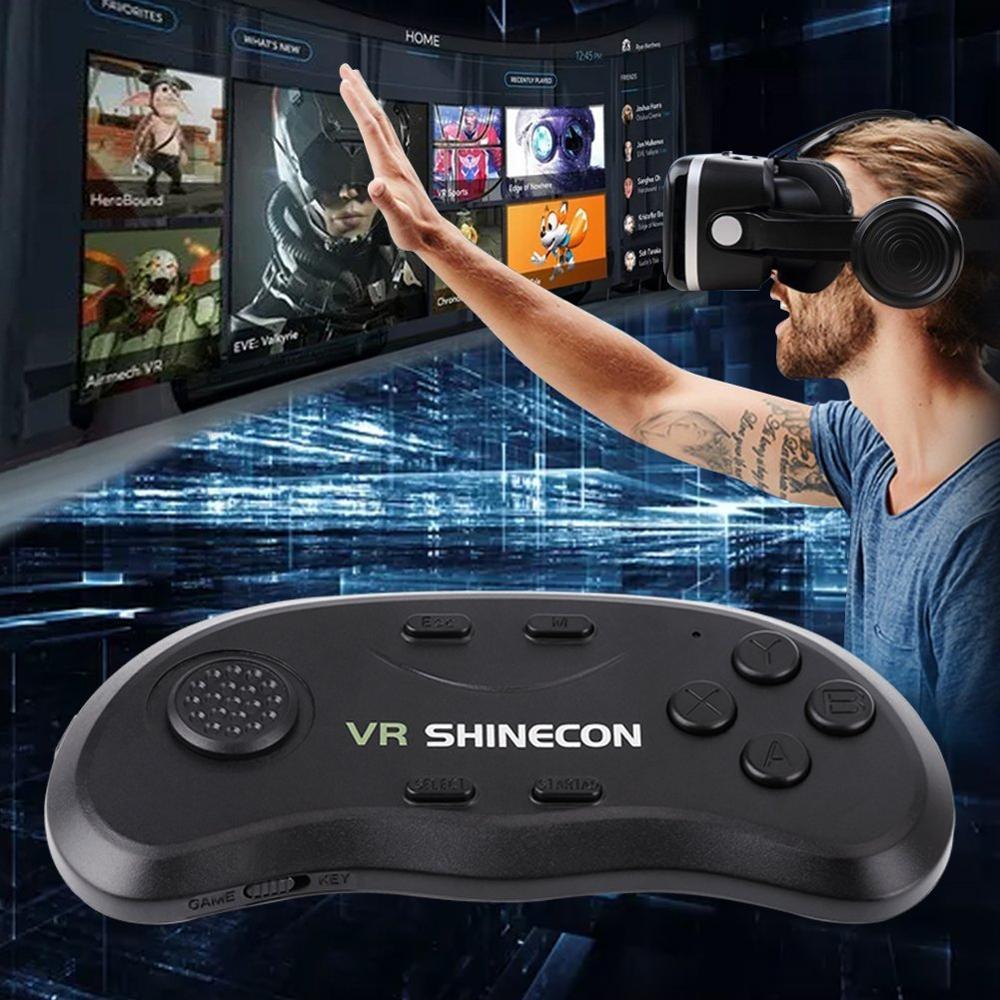Shinecon Upgraded Z4 VR Large Viewing Immersive Experience Vr box 3D Virtual Reality Glasses with Stereo Headphone with gamepad