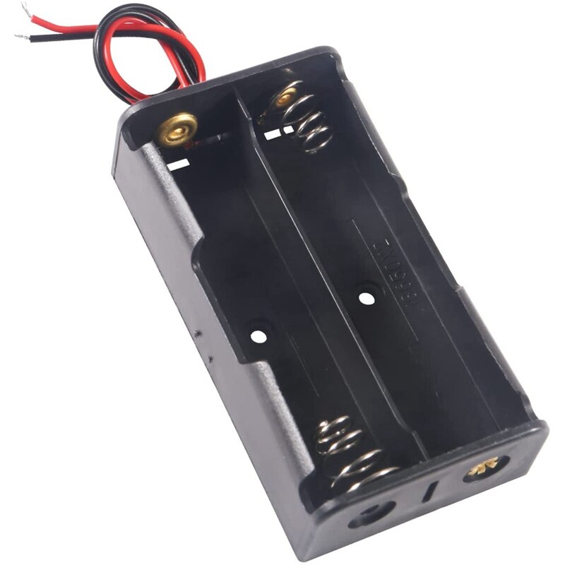 5 Pcs 3.7V 18650 Battery Holder Housing Plastic Battery Storage Box with Wire Leads ,18650 Battery Housing Spiral Spring