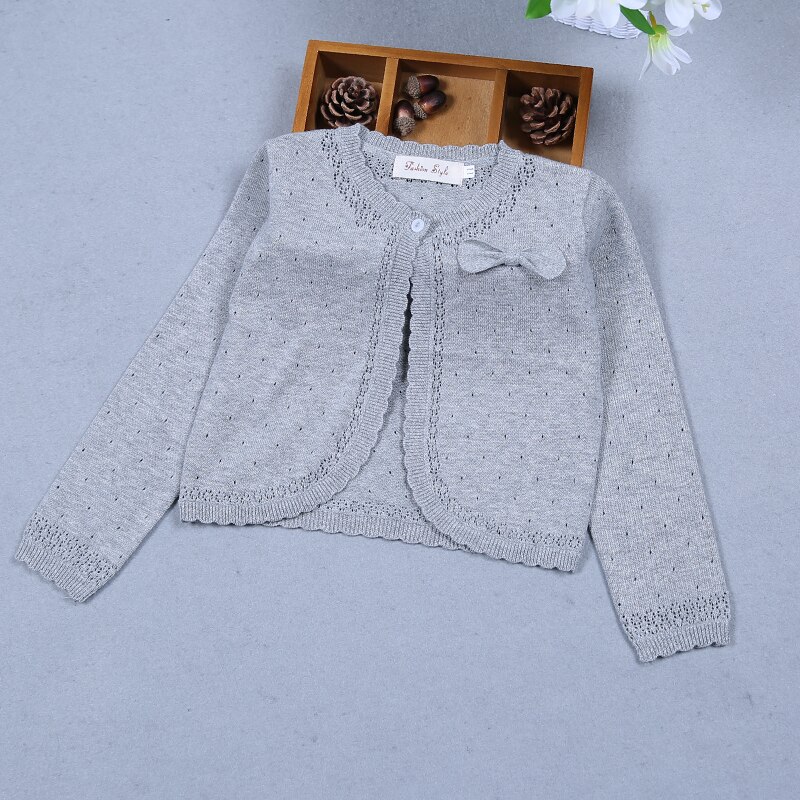 bébé filles Cardigan pull à manches longues gris Bow coton bébé filles manteau pour 1 2 ans bébé vêtements RKC175024
