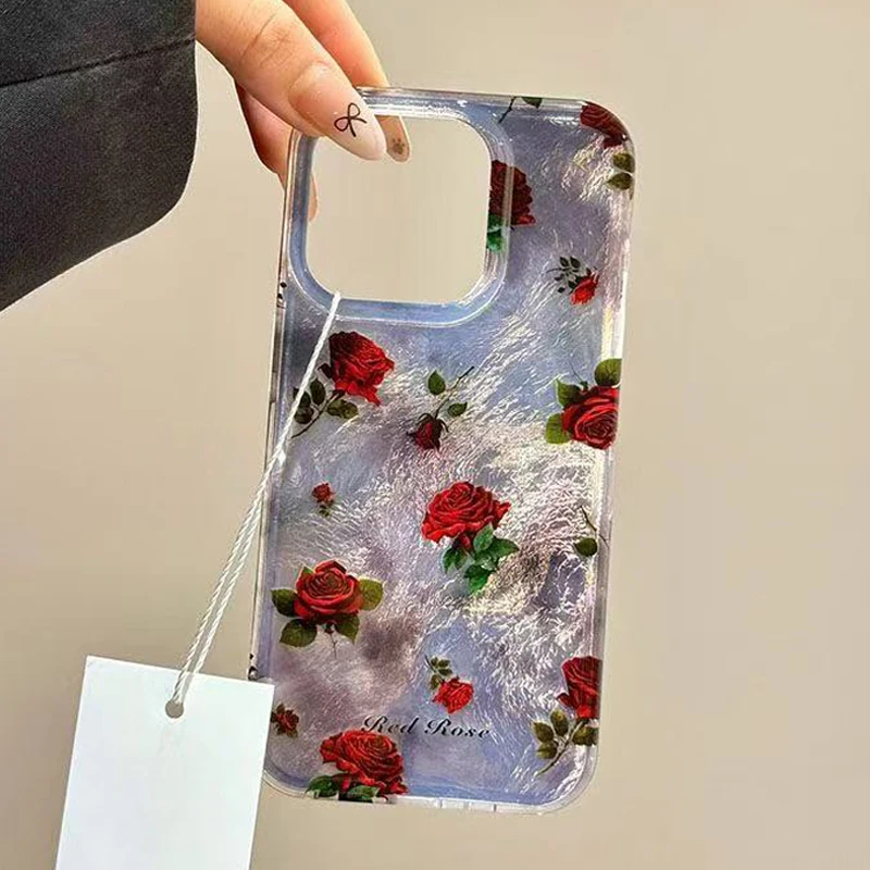 Til iphone 16 pro max 15 14 13 12 11 deksel, vortexmønster, søtt vintage rose-telefondeksel til iphone xs max xr  x 7 8 plus 16, fundas i et deksel: Beige / For iphone 16 pro maks