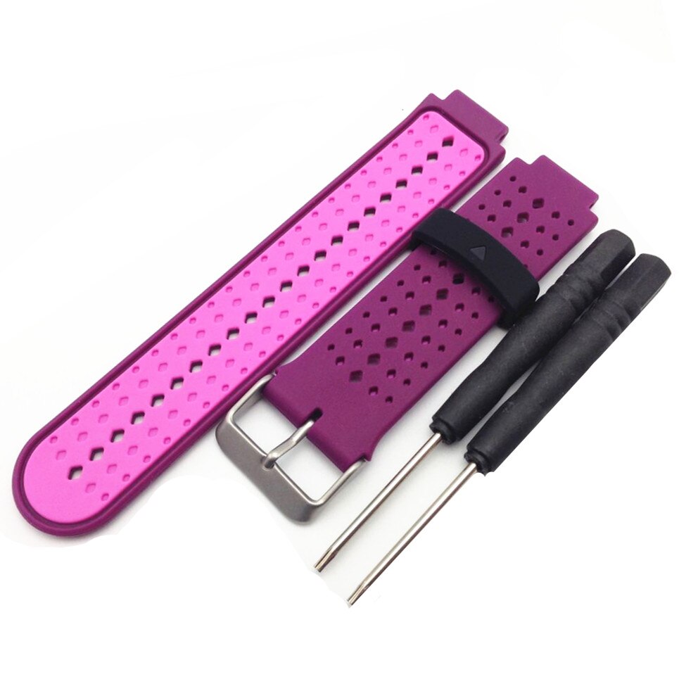 15 farben Silikon Strap Für Garmin Forerunner 235 Band strap Für Garmin Forerunner 220/230/235/620/630/735XT/235Lite Zubehör: Purple pink