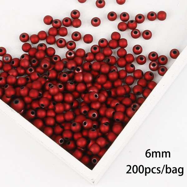 Røde runde perler/matte plastikperler/multistørrelse at vælge imellem/smykkefremstilling gør-det-selv/halskæde, armbånd, øreringe, håndværksperle: Hvid