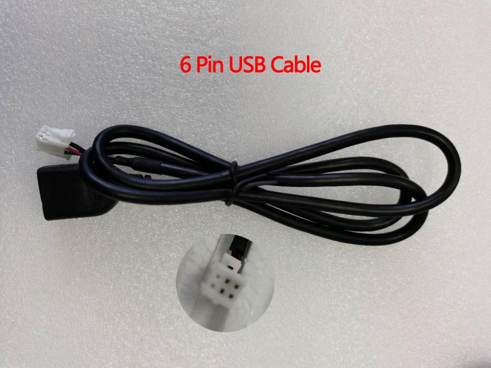 XYlink Microphone USB GPS Rear View Camera RCA Output AUX SIM Card Slot Radio Converter 4G Power Cable For Car Navigation stereo: 6Pin usb cable