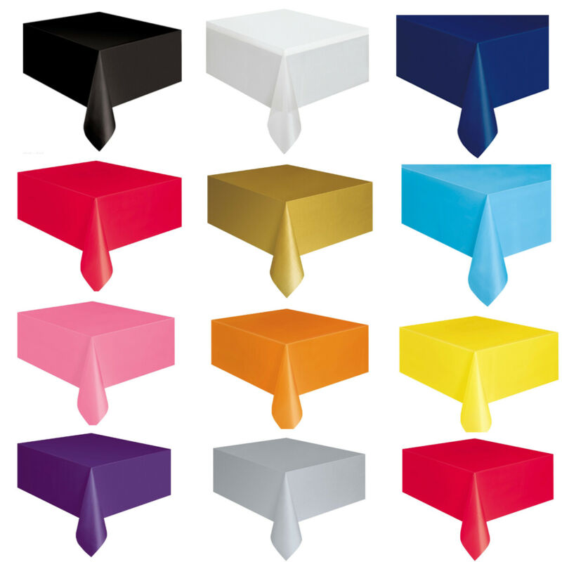 11 Colors Tablecloth Table Cover 137x138cm Rectangle Party Theme Linen Solid Plastic Waterproof Table Cloth