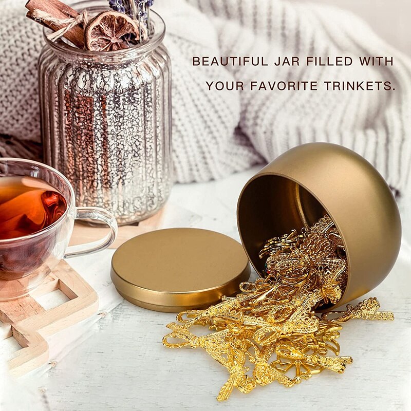 24 latas de lata para velas, contenedor con tapa adecuado para fabricación de velas, almacenamiento de artes y artesanías