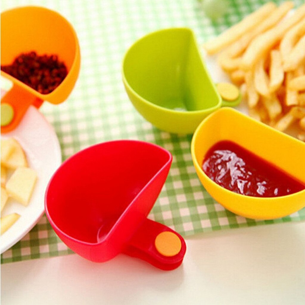 1 Pcs Gravy Boten Diverse Clip Kruiden Suiker Tomaat Saus Azijn Gerechten Keuken Clip Kom Dip Keuken Gadget Olie Spray