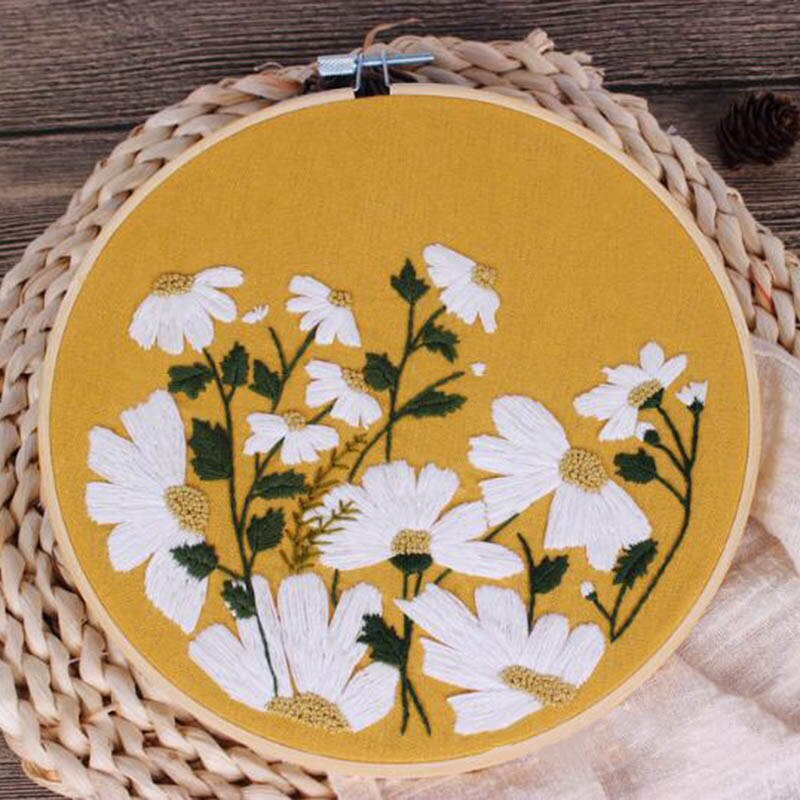 Flower of Friendship Embroidery Flower and Material Pack Kit Beginner Needlework Practice Kit Cross-stitch Flower