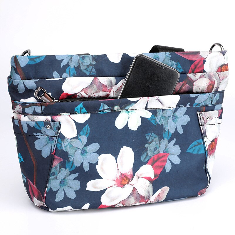 Bolso de mensajero con estampado de flores para mujer, bandolera de nailon resistente al agua, de , bolso de hombro