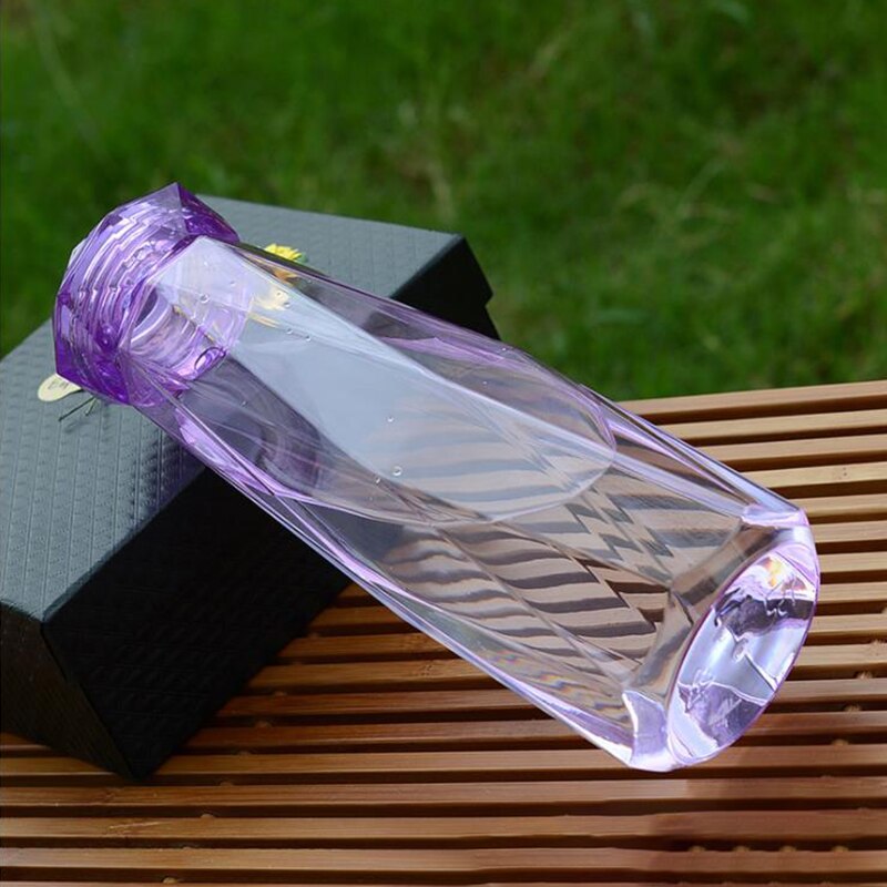 600ml Große Kapazität Glas Wasser Flasche Bunte Sommer Trinken Flasche Schule Ich bin Freien freundlicher Protable Flasche: LILA