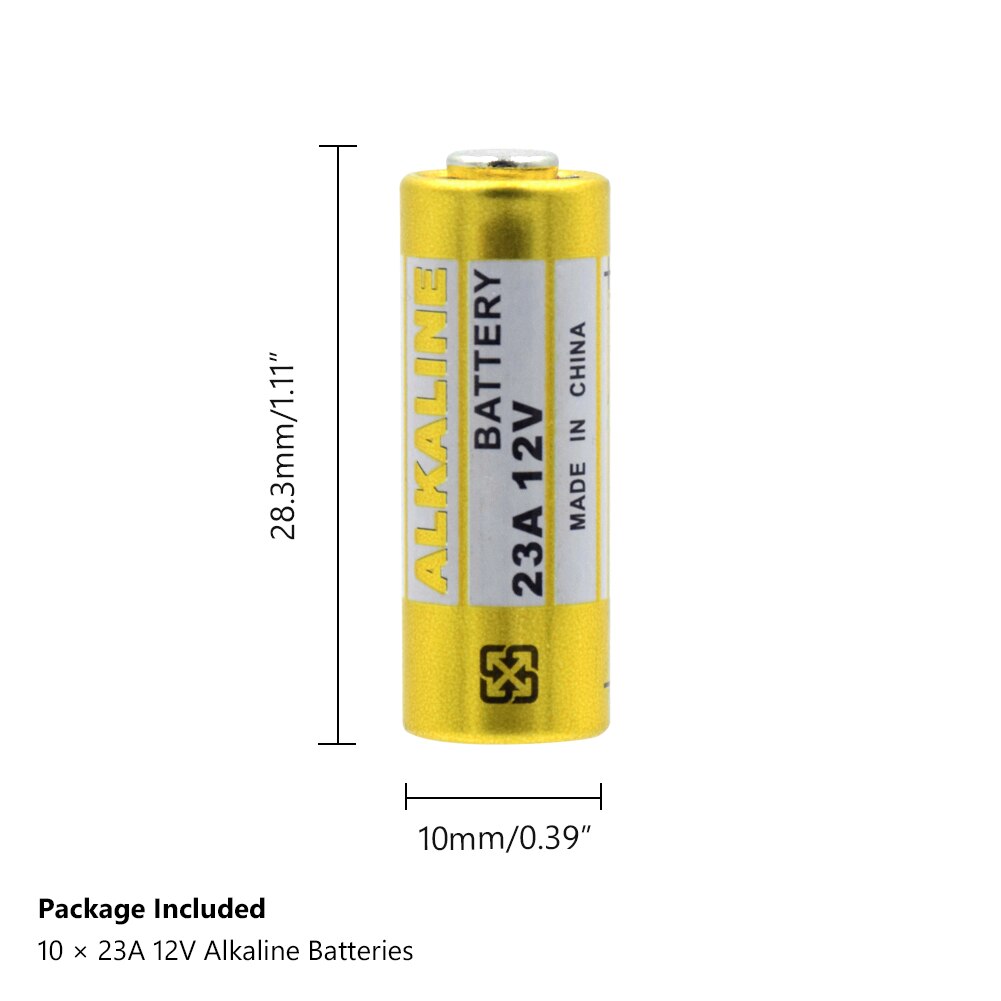 10pcs High Capacity 12v 23A 23AE 23GA A23 A23S E23A 21/23 MS21 MN21 GP23A Alkaline Battery 8F10R 8LR23 8LR923 Small Dry Bateria