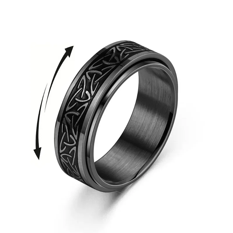 Acier Noeud Anneau Celtique Homme Viking – Bague à Nœud Celtique