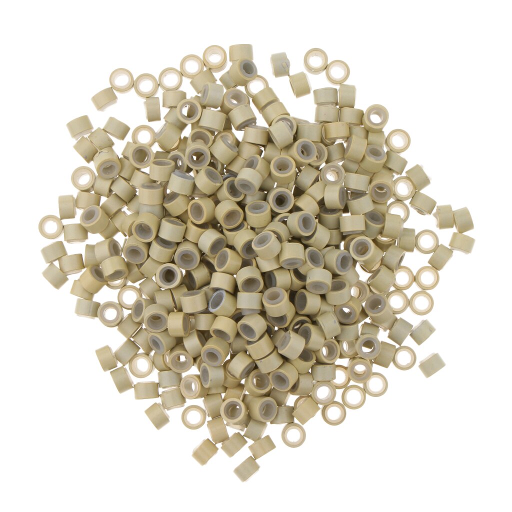 Anneaux en Silicone pour Extensions de cheveux, 500 pièces, Micro perles, pour perruque, tissage, couture, plumes