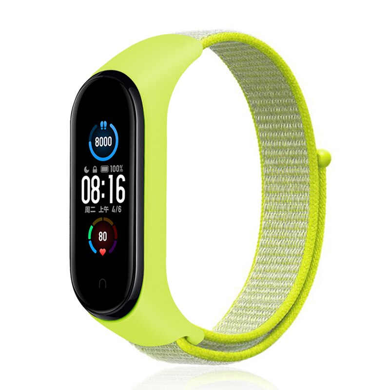 Bracelet de rechange pour xiaomi mi band 6, boucle en Nylon, accessoires pour montre connectée Mi band 5 4 3 7