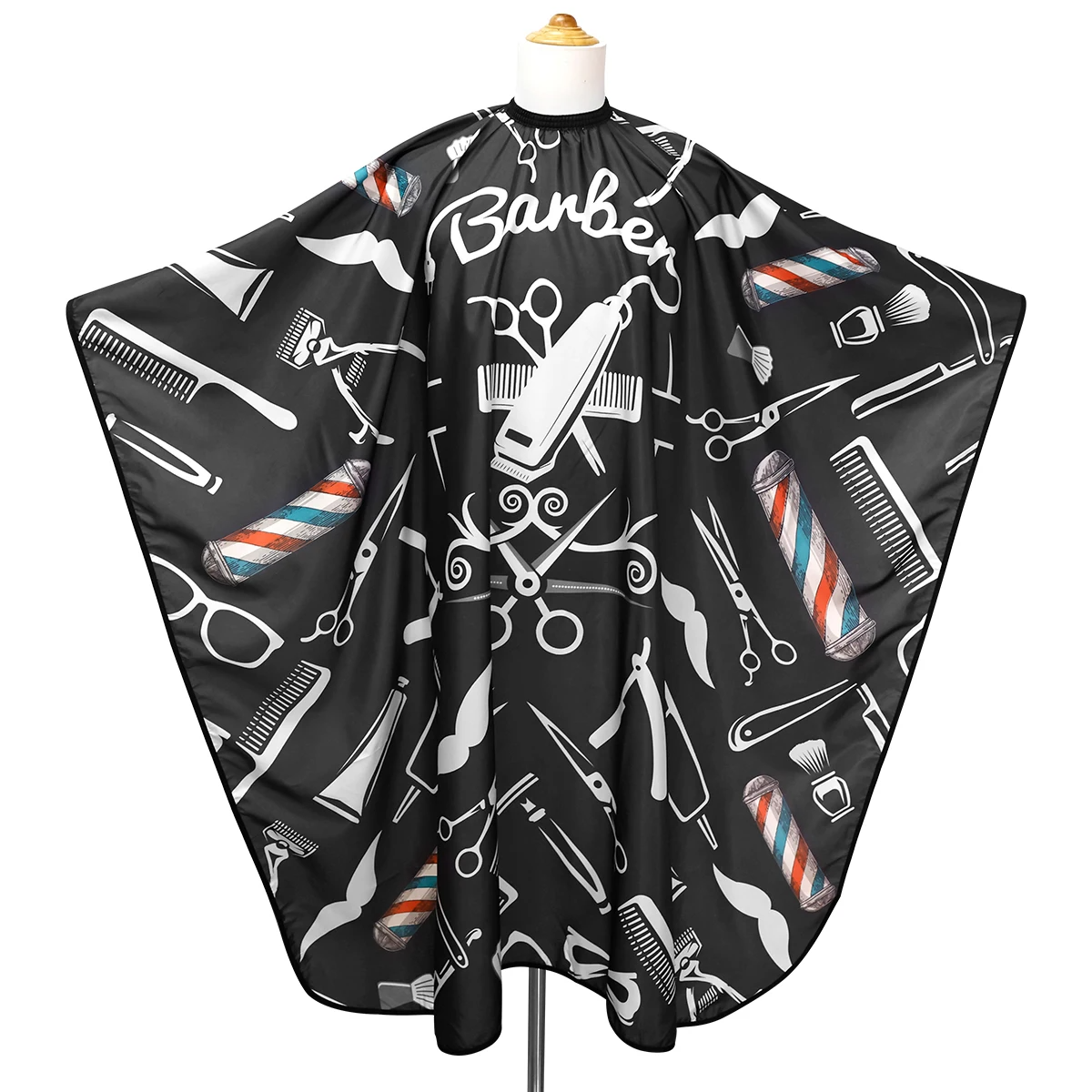 Kapper Kapsel Doek Kapper Schort Haar Knippen Cape Kapsel Jurk Kappers Jas Kapperszaak Salon Accessoire: Black