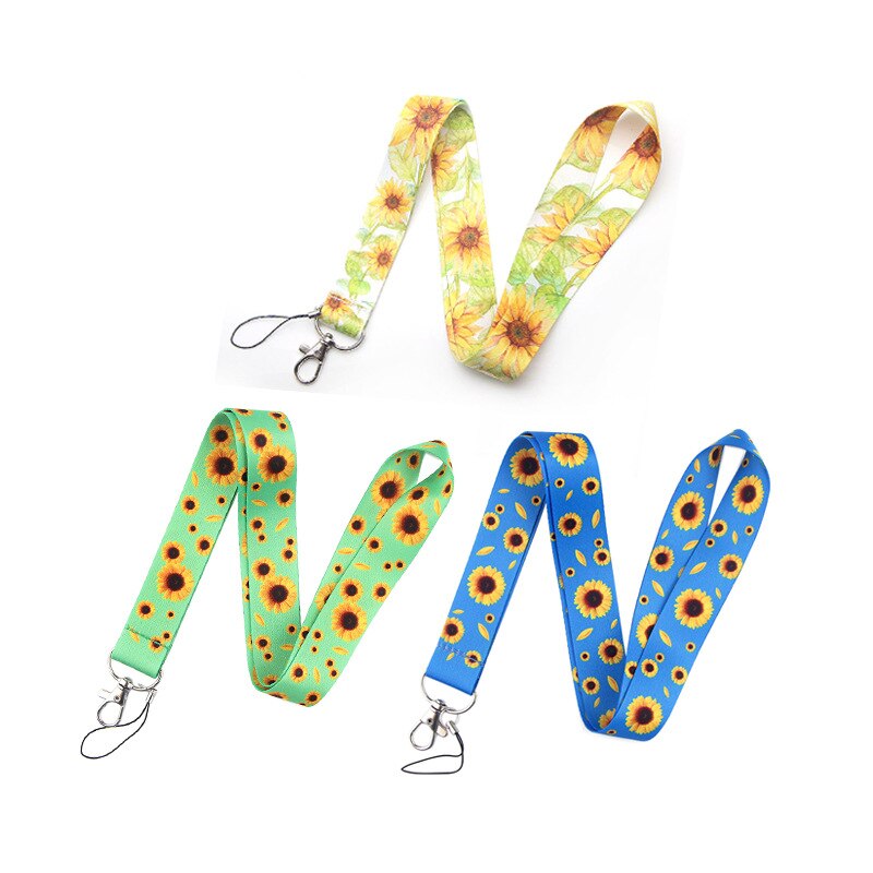 Vrouwen Sleutelhanger Holder Neck Strap Lanyard Bloemenprint Lanyard Card Id Houder Auto Sleutelhanger Id-kaart Badge Kids