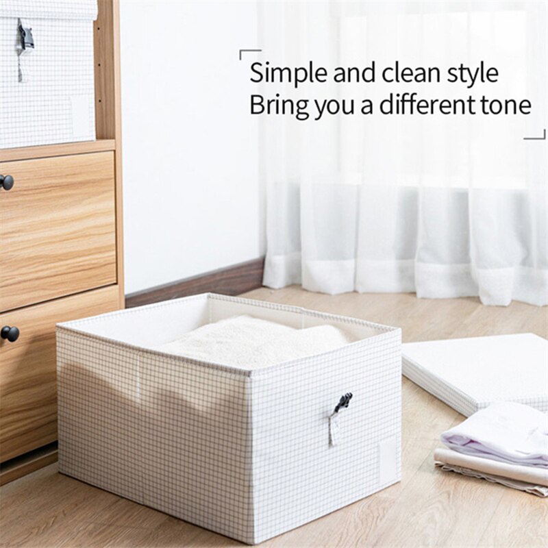 Grand seau à linge étanche pliable, boîte de rangement en coton et lin pour sous-vêtements et vêtements, organisateur domestique