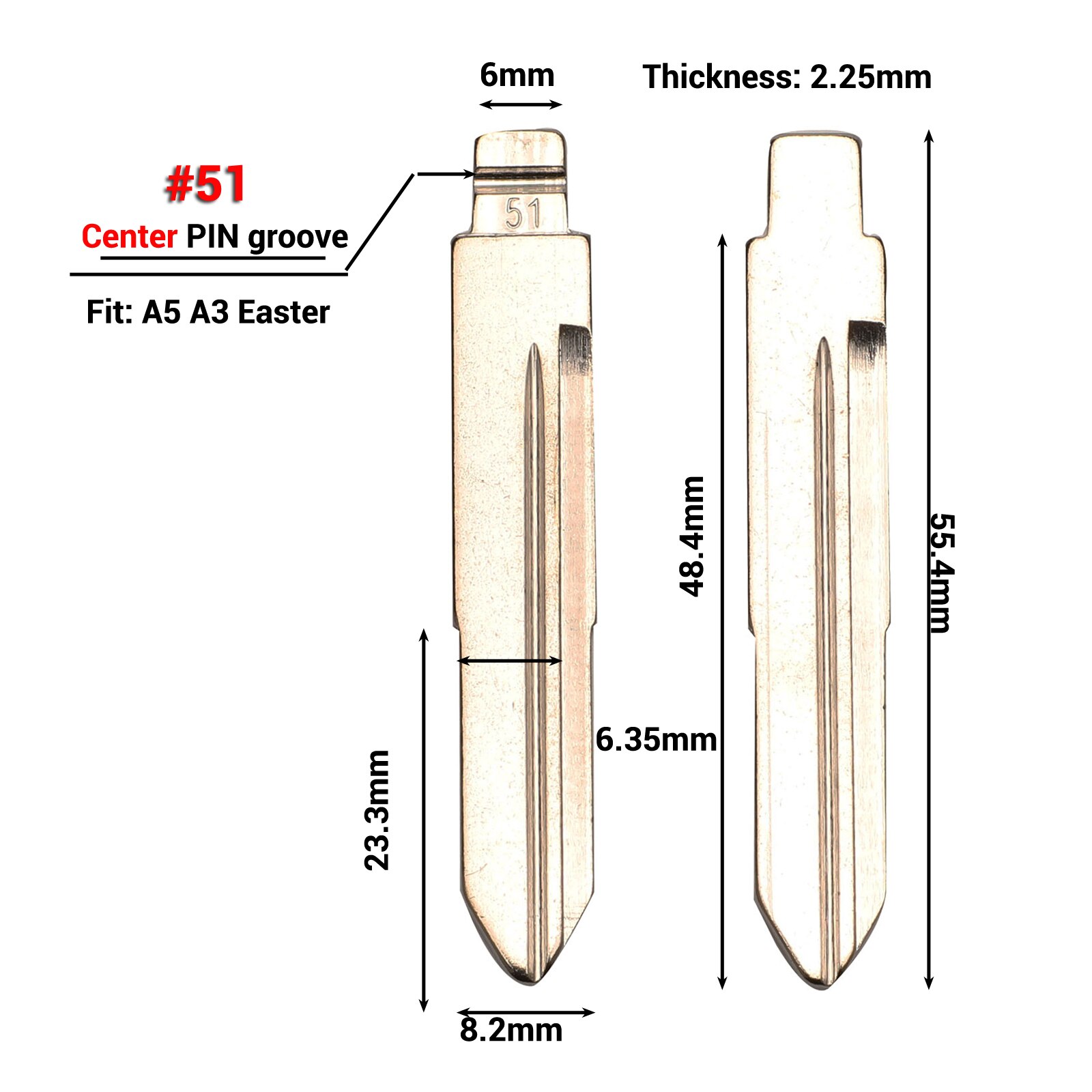 jingyuqin Flip KD key Blank for CHERY A3 A5 FULWIN TIGGO E5 A1 COWIN EASTER QQ3 QQ6 A21 S21 43 44 51 55 59 63 78 84 154 blade: No.51 A3 A5