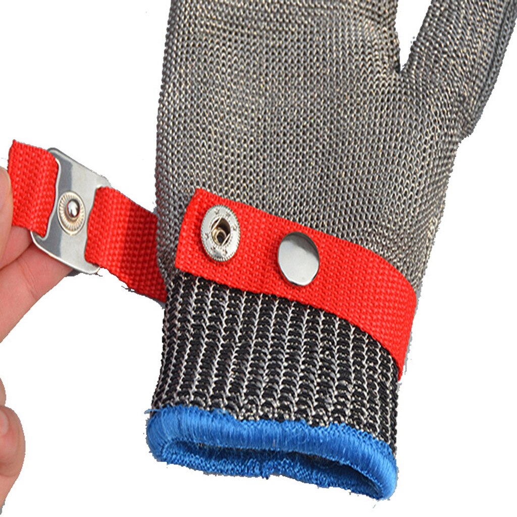 Guantes anticortes de seguridad, resistentes a Cortes, alambre de acero inoxidable, malla de Metal, protección para carnicero, guantes resistentes a cortes de carne