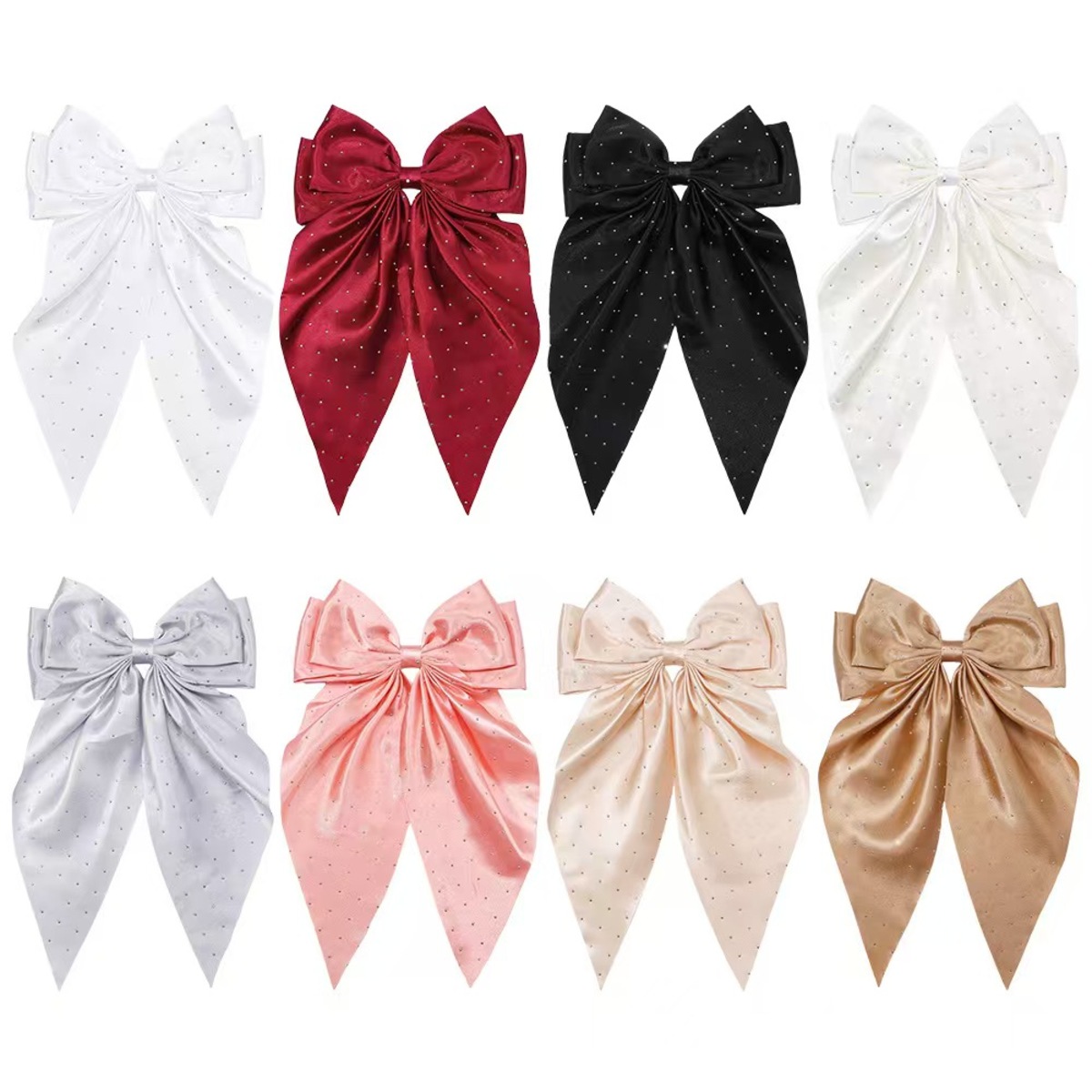 Horquilla con lazo para niña, pasador de cinta de gasa, accesorios para el cabello a la , tocado con Clip de primavera para mujer con lazo en la espalda