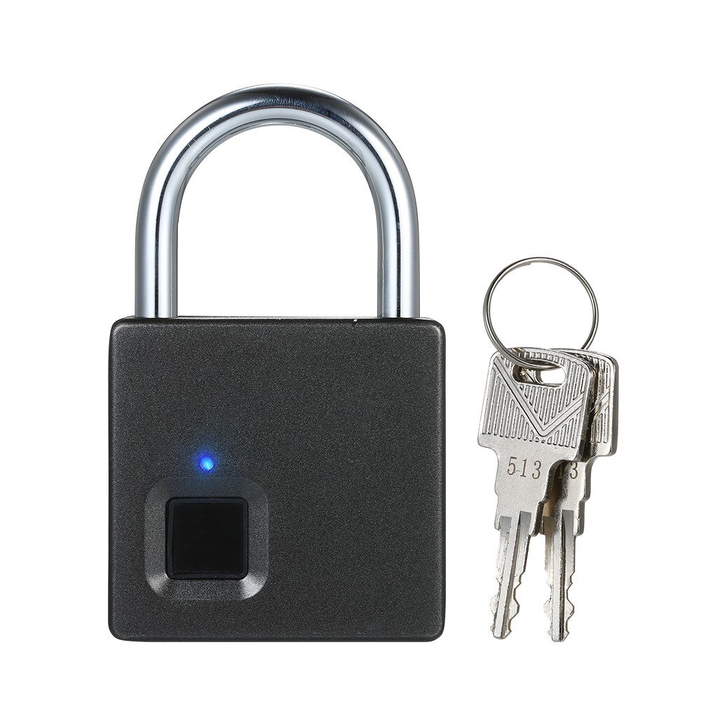 Smart Vingerafdruk Slot Usb Oplaadbare 10 Sets Vingerafdrukken IP65 Waterdicht Anti-Diefstal Beveiliging Hangslot Deur Garage Lock