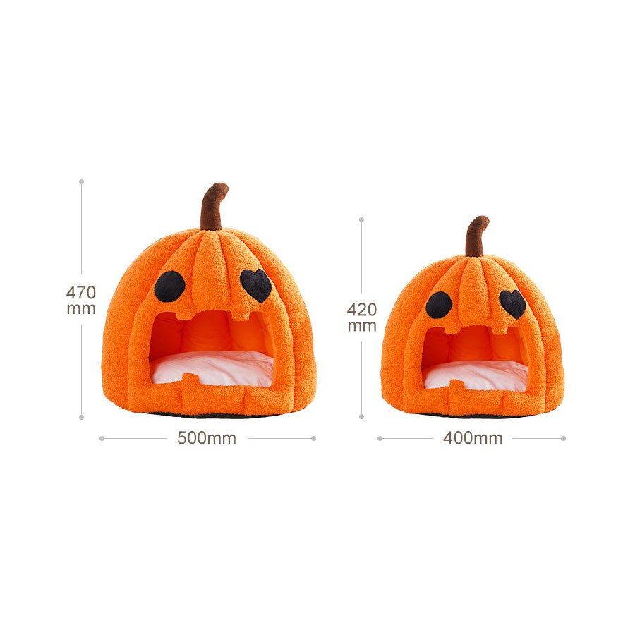Dom dla kotów Halloween dynia dom dla kotów psy zimowe ciepłe gniazdo dla zwierząt domowych z poduszką kotek jaskinia łóżko szczeniak hodowla kot akcesoria