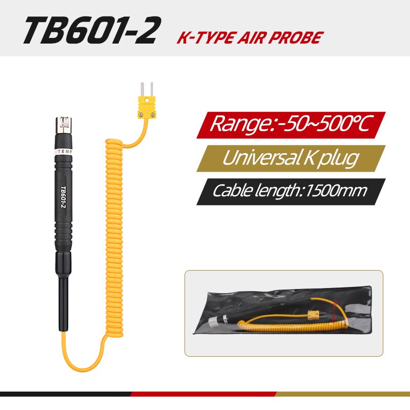 TASI – sonde de Thermocouple de Type K/J, pour la mesure de la température, 1500mm, capteur industriel, série TB601 TB604: TB601-2